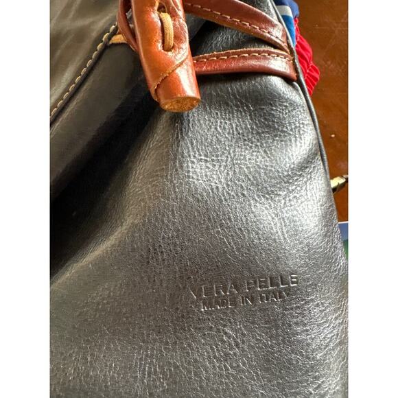 Genuine Leather Sling Backpack – Rare Longchamp Style Lookalike - Picture 3 of 10